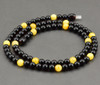 Mens Amber Beaded Necklace