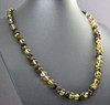 Amber Necklace Made of Mix Green Colors Baroque Shape Amber 
