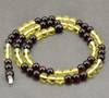 Mens Amber Beaded Necklace