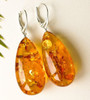 Cognac Amber Earrings