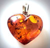 Amber Heart Pendant