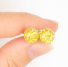 Golden Amber Stud Earrings Made of Golden Color Amber
