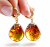 Amber Teardrop Earrings