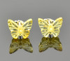 Amber Butterfly Stud Earrings