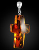 Amber Cross Pendant