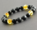 Mens Amber Beaded Bracelet