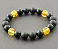 Mens Amber Beaded Bracelet