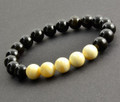 Mens Amber Beaded Bracelet