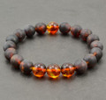 Mens Amber Beaded Bracelet