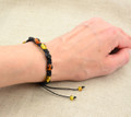 Adjustable Hand Knitted Bracelet With Baltic  Amber 
