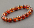 Mens Amber Beaded Bracelet