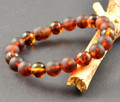 Mens Amber Beaded Bracelet