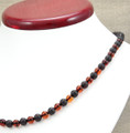 Mens Amber Beaded Necklace