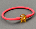 Silicone Rubber Band Amber  Bracelet 