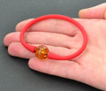 Silicone Rubber Band Amber  Bracelet 