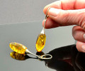 Amber Drop Dangle Earrings