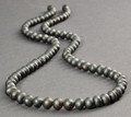 Black Mens Amber Beaded Necklace