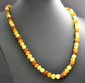 Raw Amber Beaded Necklace 