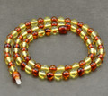 Mens Amber Beaded Necklace