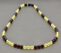 Mens Amber Beaded Necklace