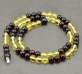 Mens Amber Beaded Necklace