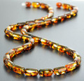 Mens Amber Beaded Necklace
