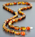 Mens Amber Beaded Necklace