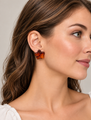 Amber Flower Stud Earrings