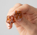 Amber Flower Stud Earrings