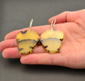 Baltic Amber Slice Earrings