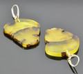 Baltic Amber Slice Earrings