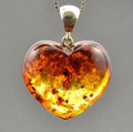 Amber Heart Pendant