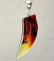 Mens Amber Amulet Pendant