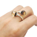 Faceted Baltic Amber Ring