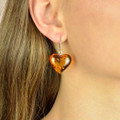 Baltic Amber Heart Earrings