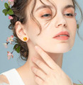Amber Stud Earrings