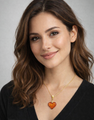 Amber Heart Pendant