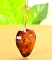 Amber Heart Pendant