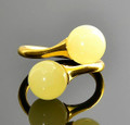 Amber Silver Ring