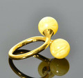 Amber Silver Ring
