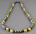 Mens Amber Beaded Necklace
