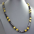 Mens Amber Beaded Necklace