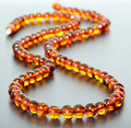 Mens Amber Beaded Necklace