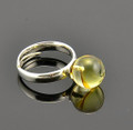 Amber Silver Ring