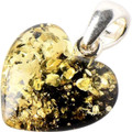 Green Amber Heart Pendant