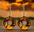 Amber Donut Earrings 