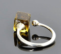 Amber Silver Ring