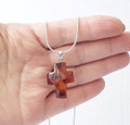 Amber Cross Pendant
