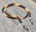 Amber Cord For Glasses Made of Multicolor Baltic Amber. Unisex.