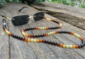 Amber Cord For Glasses Made of Multicolor Baltic Amber. Unisex.